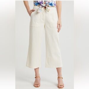 NWT Industry Republic Clothing Moonstone Utility Pocket Crop Wide Leg Pants
